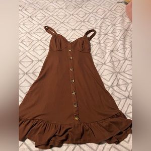 Brown Flowy Dress
